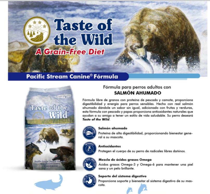 Taste of the wild Cachorro Pacific Stream con Salmón Ahumado