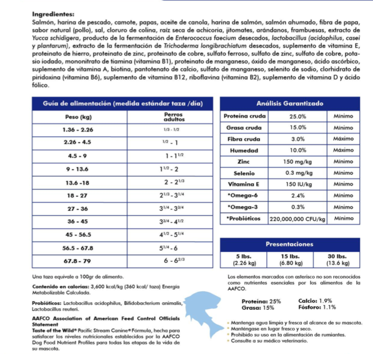 Taste of the Wild, Pacific Stream Canine, Perros Adultos, Salmón Ahumado
