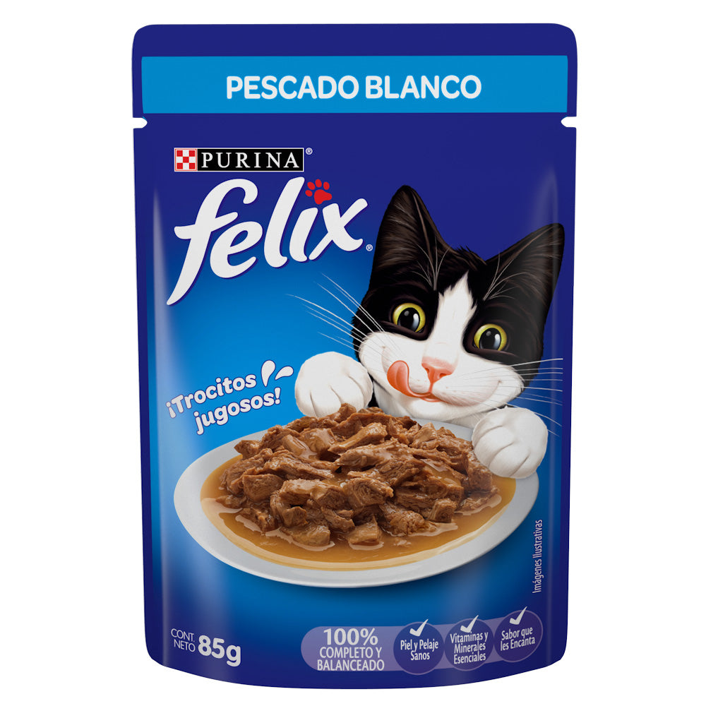 Felix, Gato, Pescado Blanco Salsa, SE VENDE EN PAQUETE DE 24 PEZAS