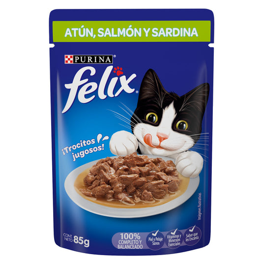 Felix, Gato, Atún, Salmón, Sardina Salsa, SE VENDE EN PAQUETE DE 24 PIEZAS