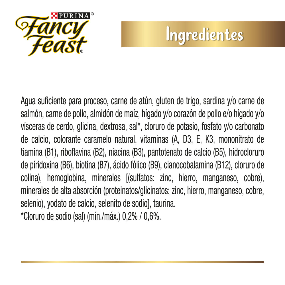 Purina Fancy Feast, Pouch Estofado Goulash con Atún (Paquete de 12 piezas)