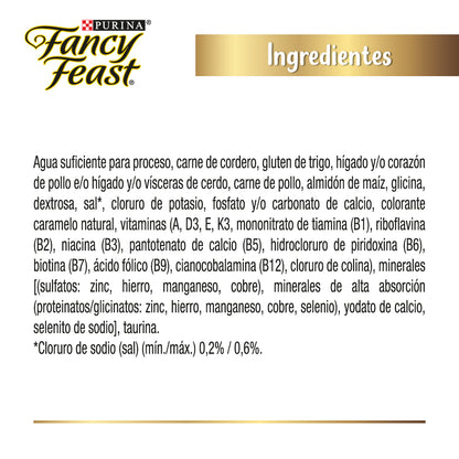 Purina Fancy Feast, Goulash Cordero Pouch (Paquete de 12 piezas)