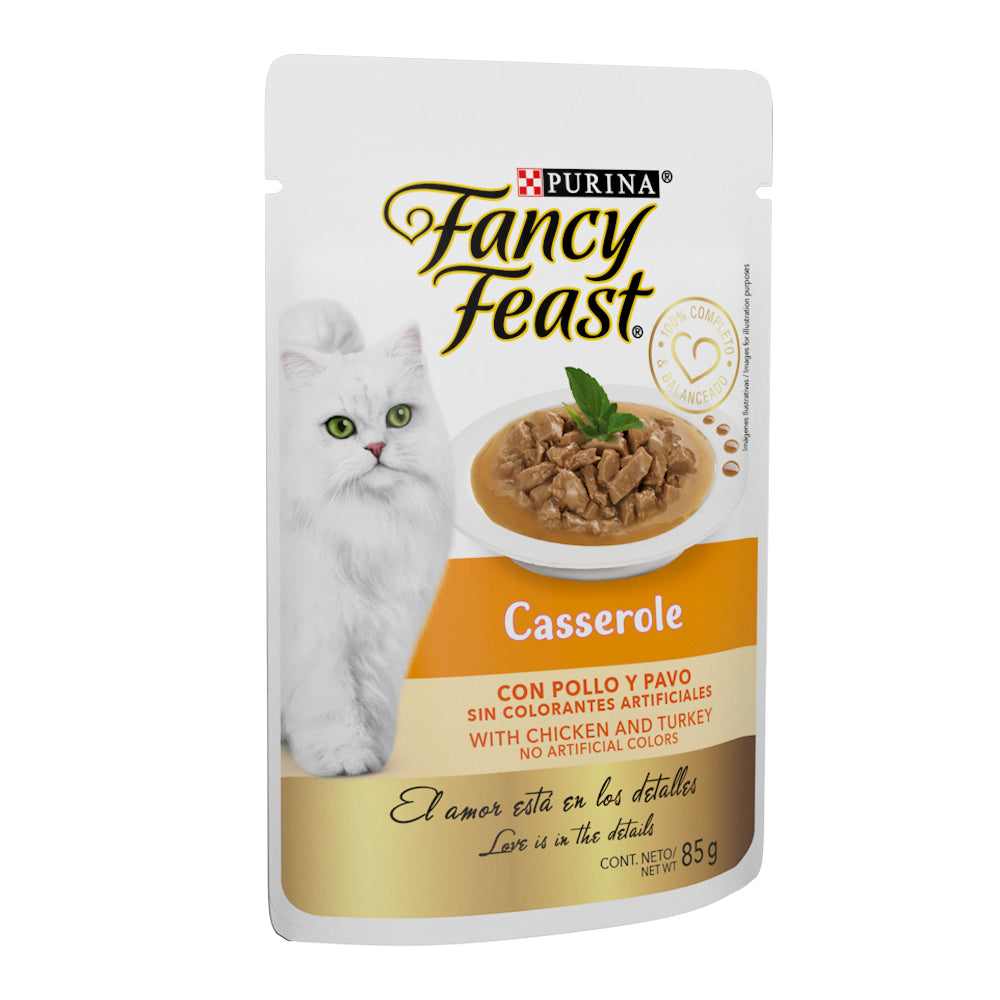 Purina Fancy Feast, Casserole Pollo y Pavo (Paquete de 12 piezas)