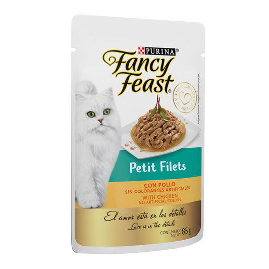 Fancy Feast, Petite Filete Pollo Pouch, SE VENDE EN PAQUETE DE 12 PIEZAS