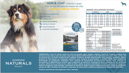 DIAMOND NATURALS Holistic, Skin & Coat, Salmón y papa