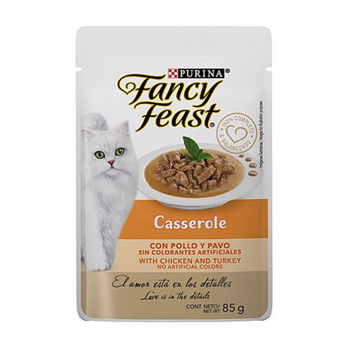 Purina Fancy Feast, Casserole Pollo y Pavo (Paquete de 12 piezas)