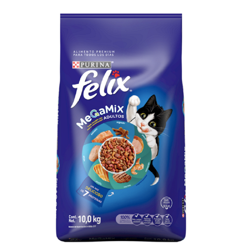 Purina Felix Megamix Adultos Todas las Razas con 7 Proteínas Alimento Seco